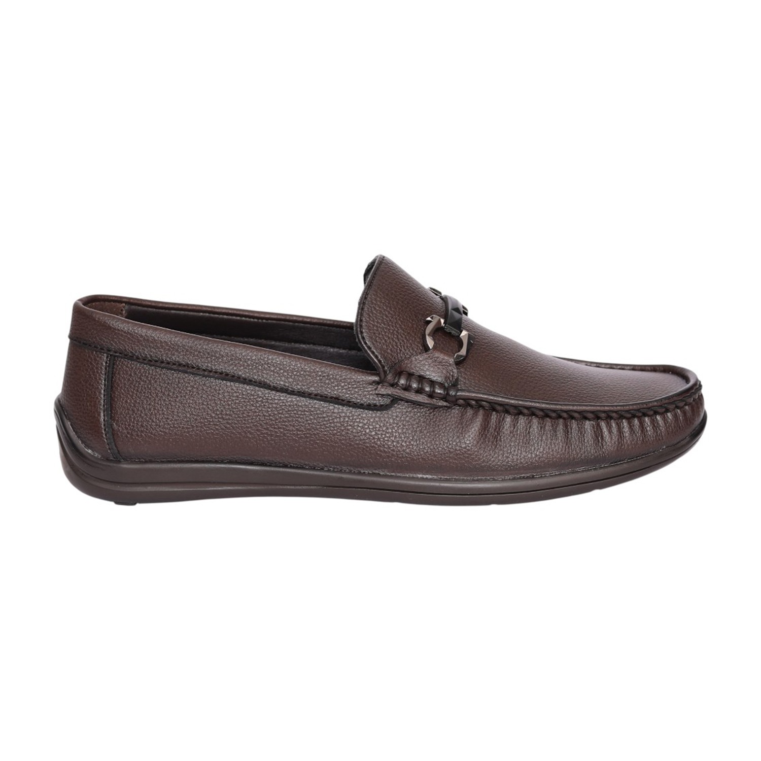 Men Brown Classic Horsebit Loafers
