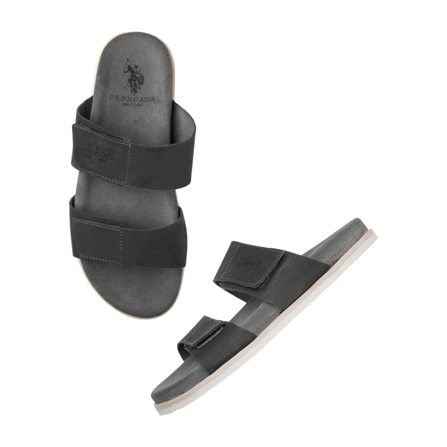 Men Griz Velcro Slippers