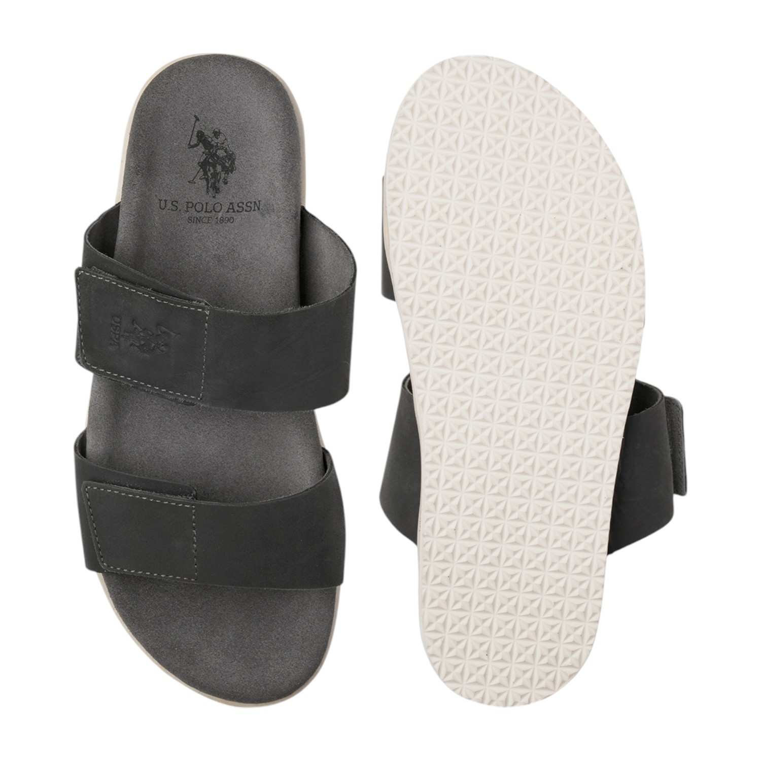 Men Griz Velcro Slippers