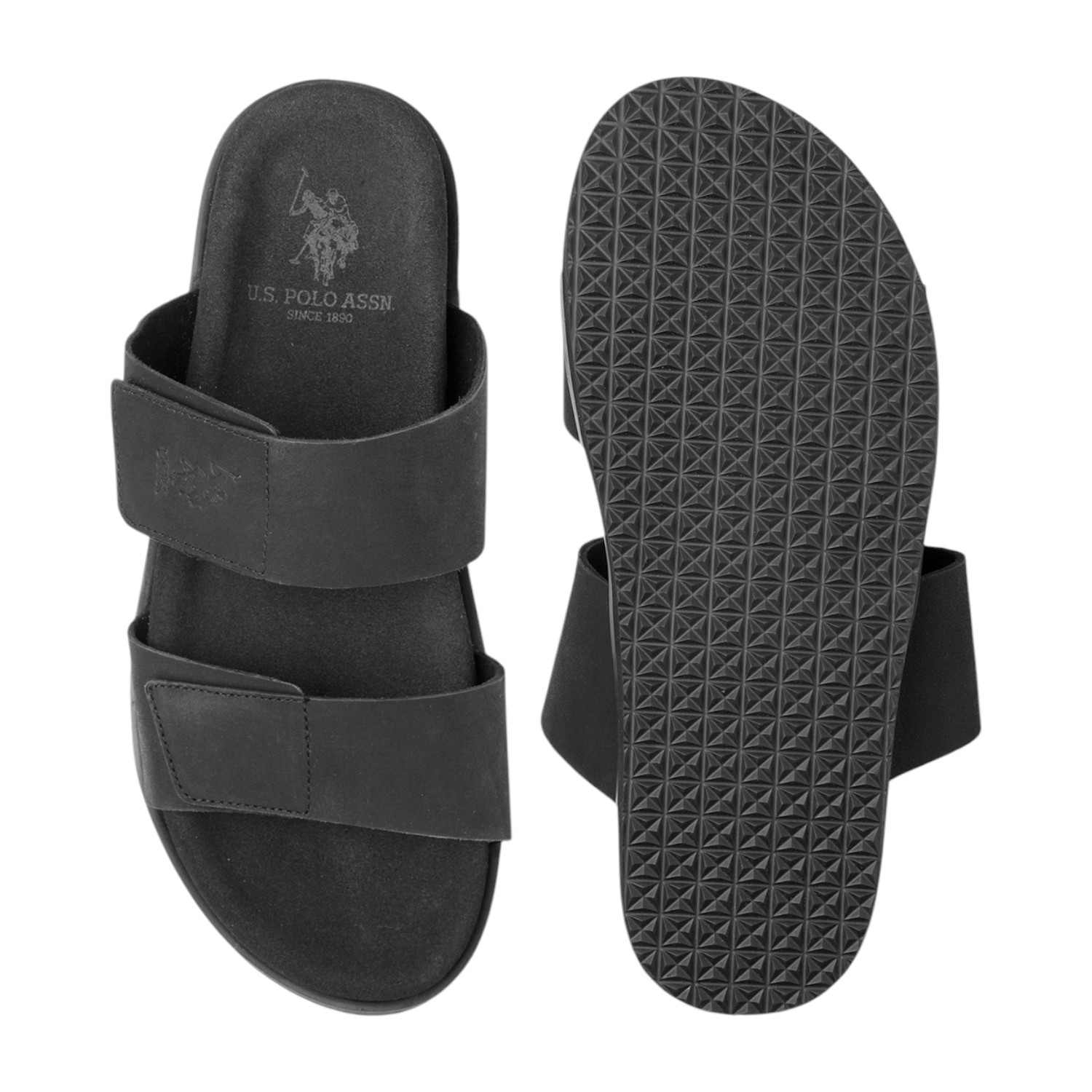 Men Griz Velcro Slippers