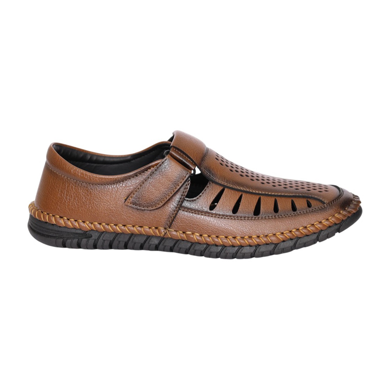 Men Tan Handcrafted Leather Casual Shoes