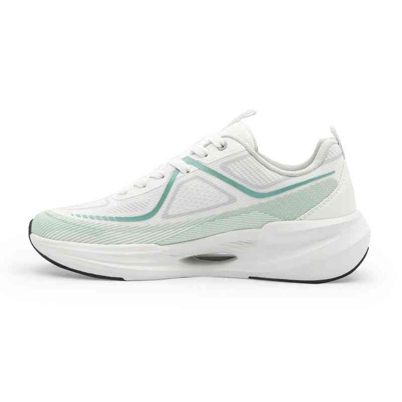 Men’s White & Mint Green Athletic Performance Running Shoes