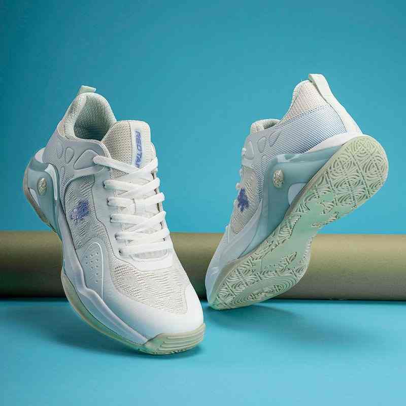 Men’s White and Mint Green Athleisure Shoes