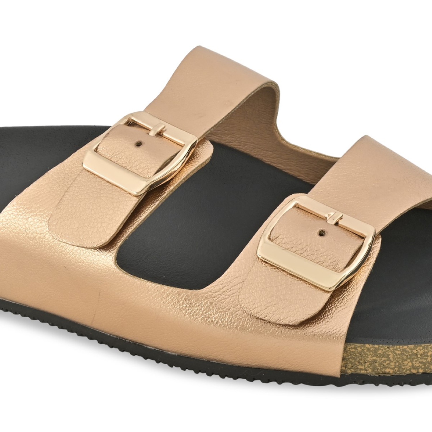 Women Open Toe Double Strap Flats