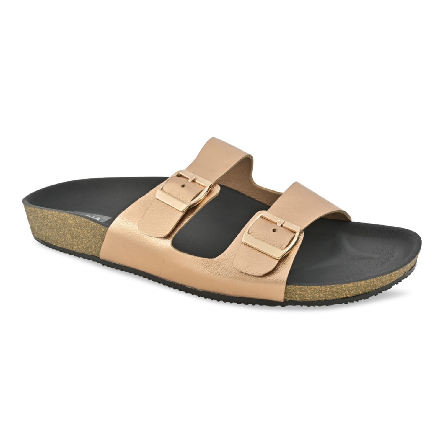 Women Open Toe Double Strap Flats