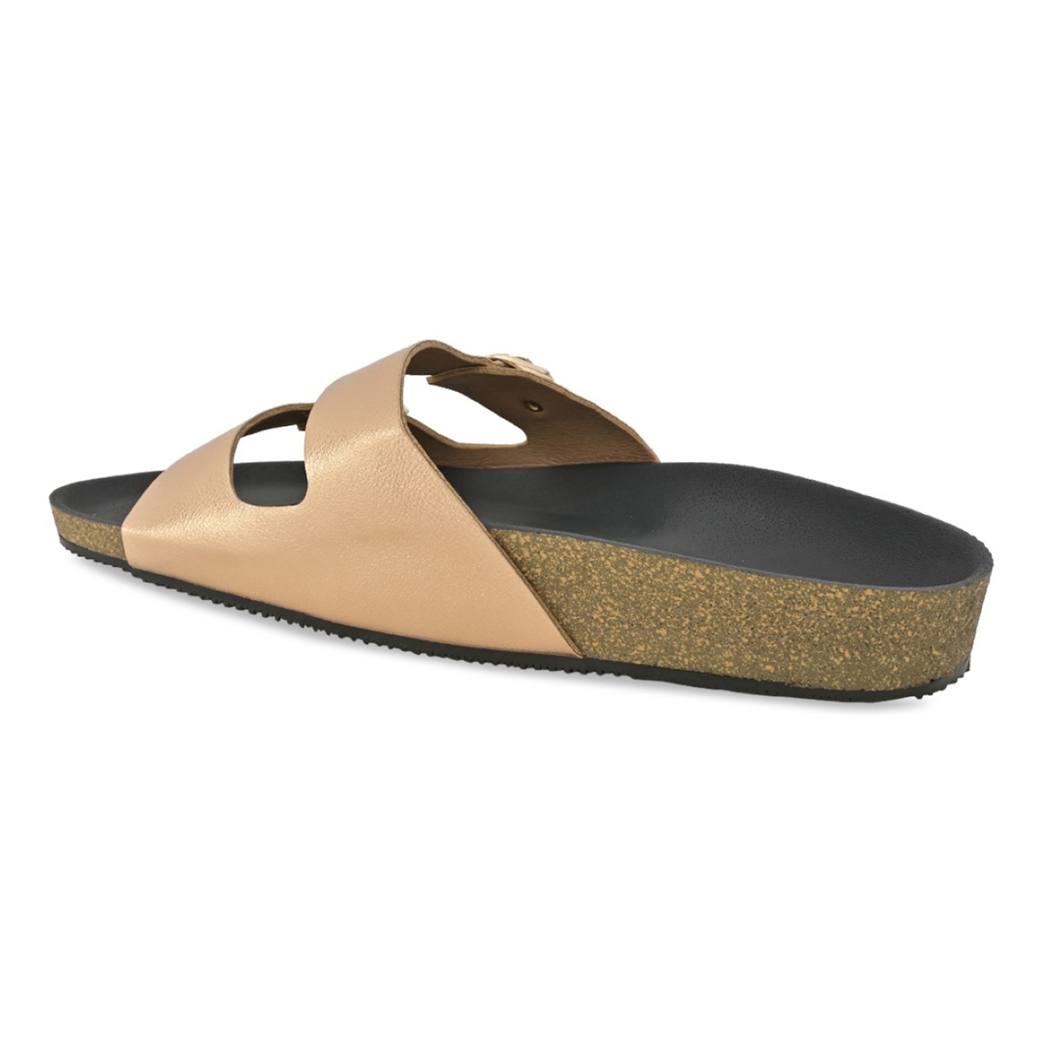 Women Open Toe Double Strap Flats