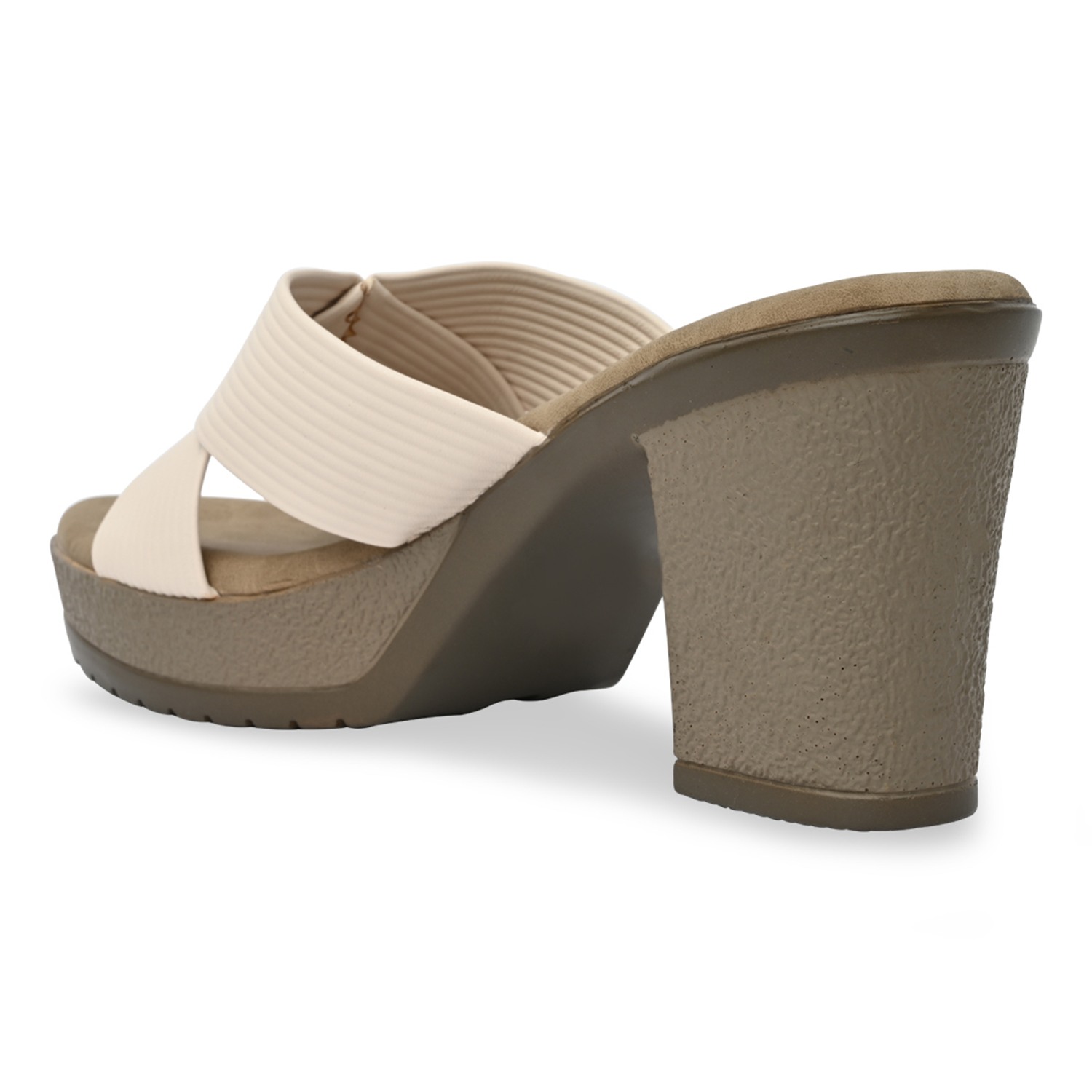 Women Criss Cross Block Heels