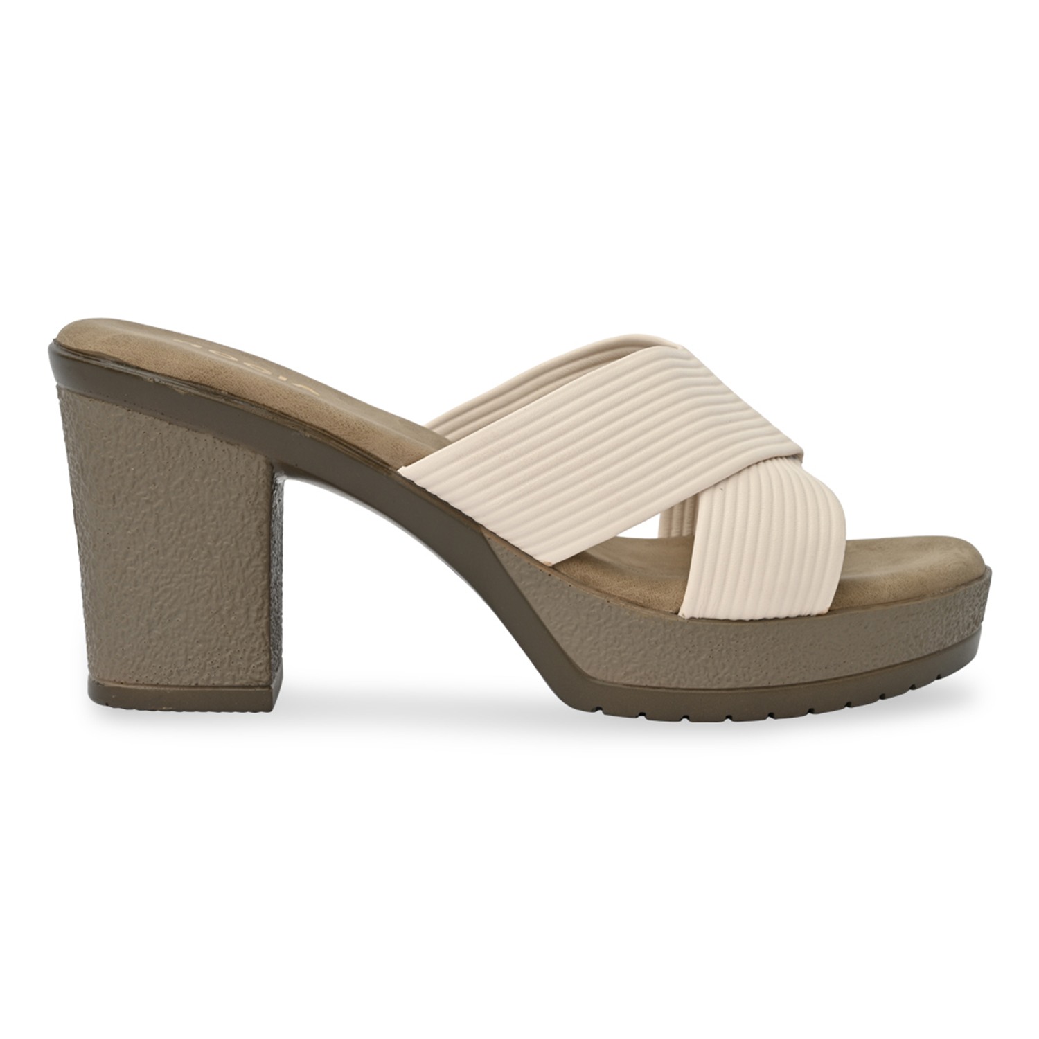 Women Criss Cross Block Heels