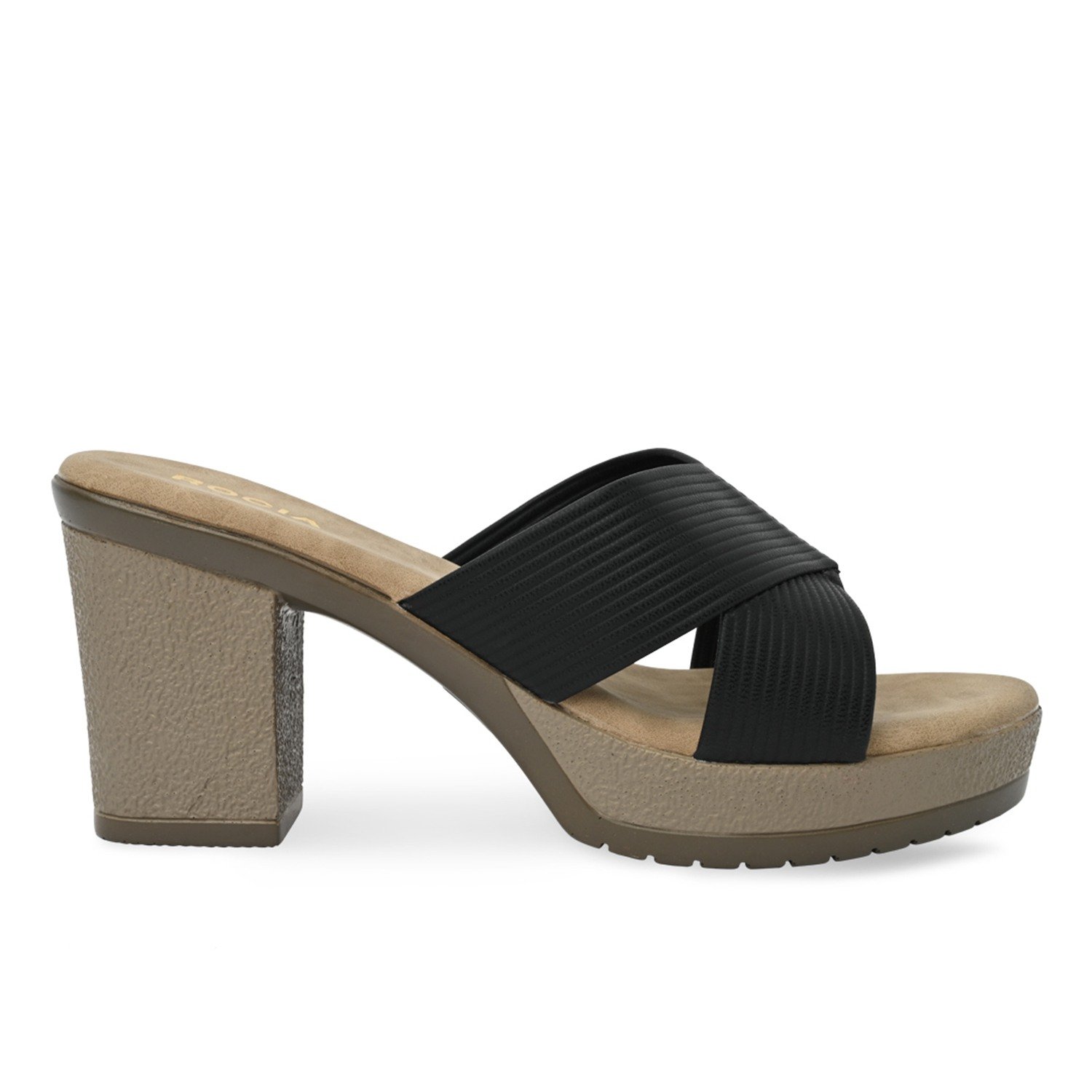 Women Criss Cross Block Heels