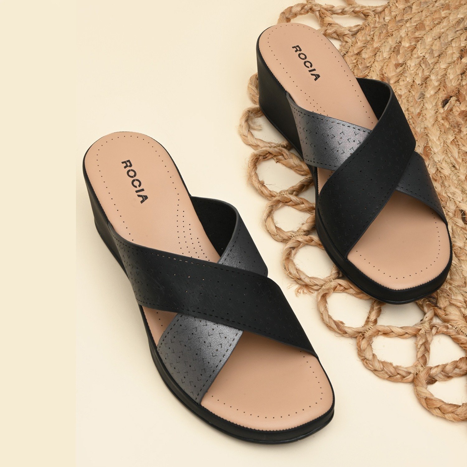 Women Criss Cross Wedges