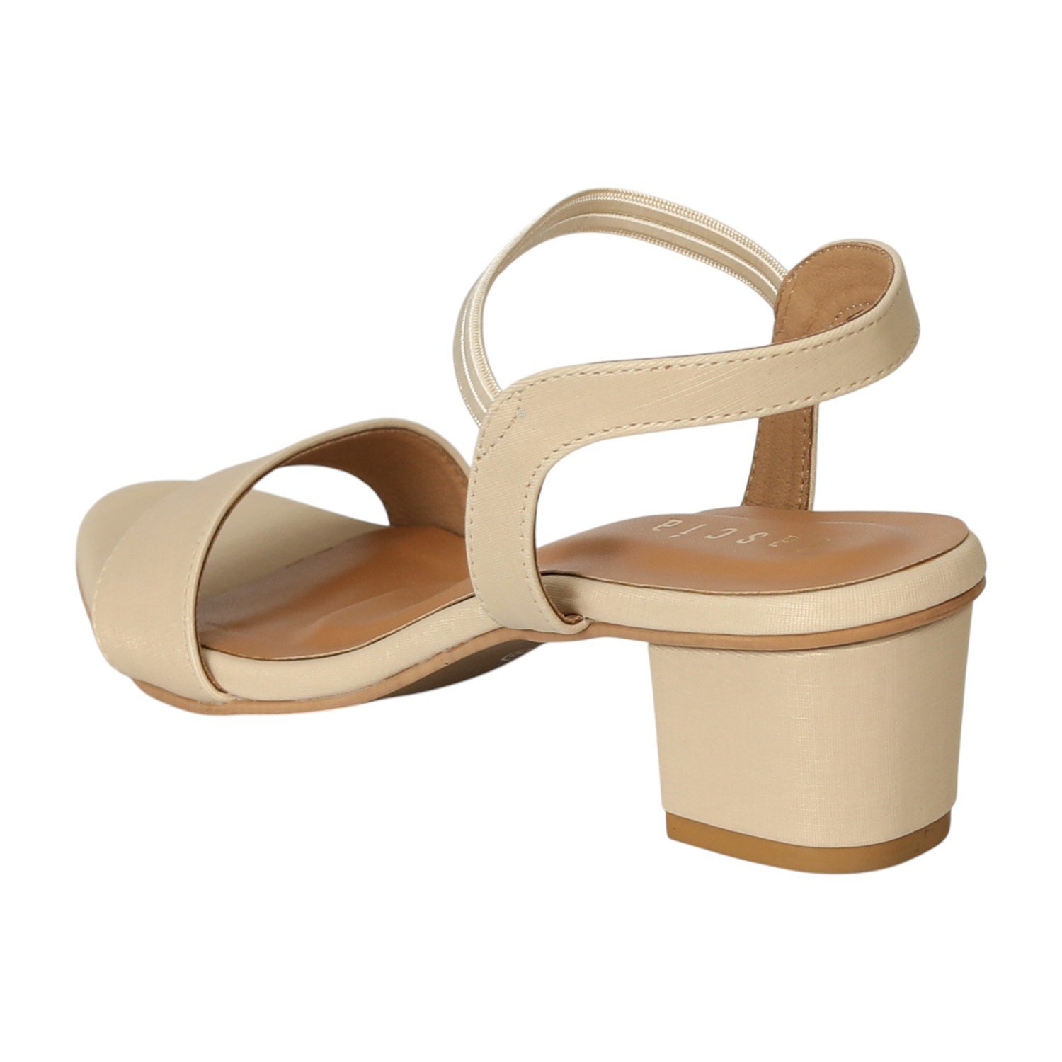 Women Beige Glow Block Sandals