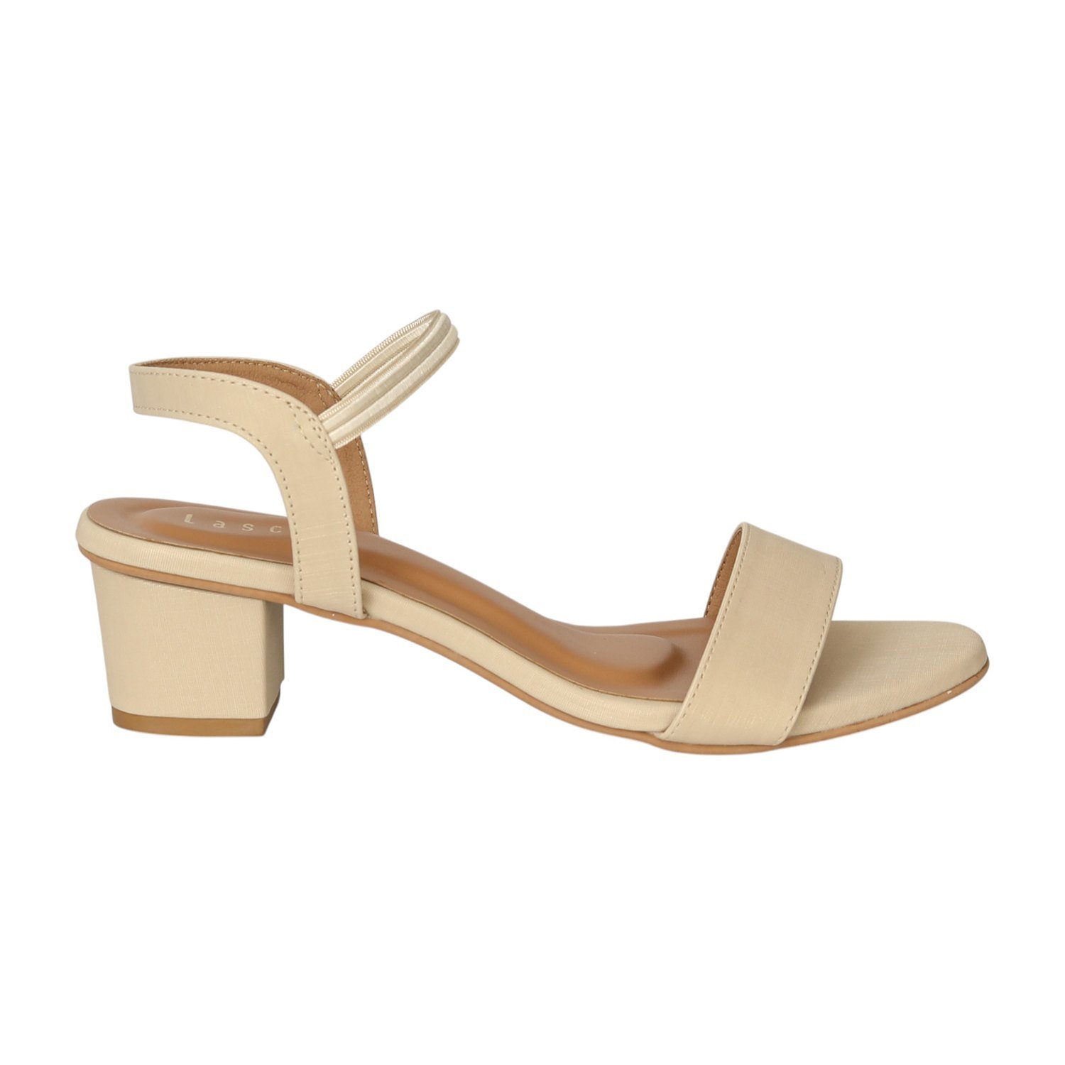 Women Beige Glow Block Sandals