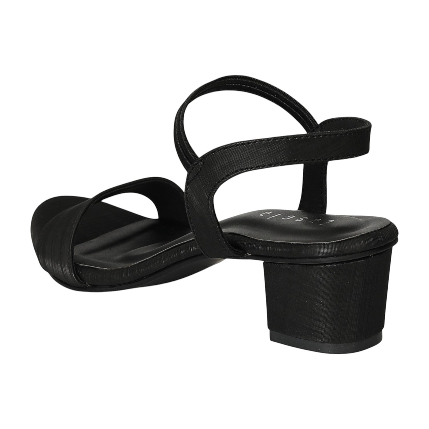 Women Black Glow Block Sandals