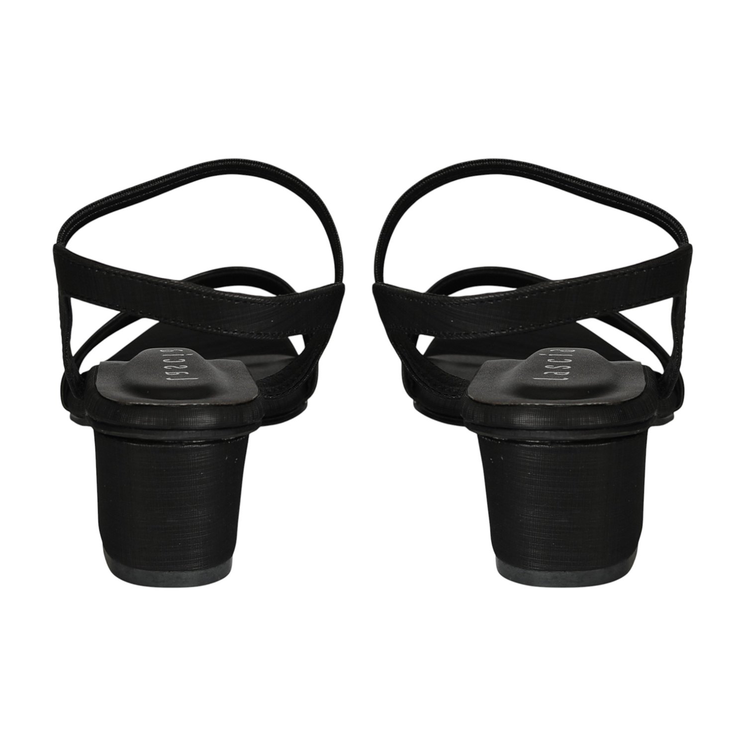 Women Black Glow Block Sandals