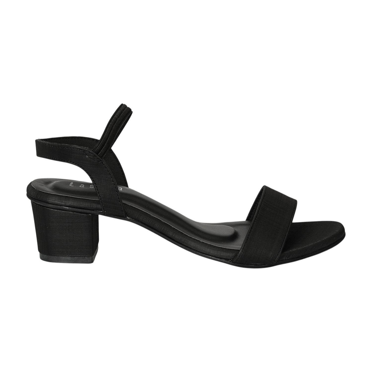 Women Black Glow Block Sandals