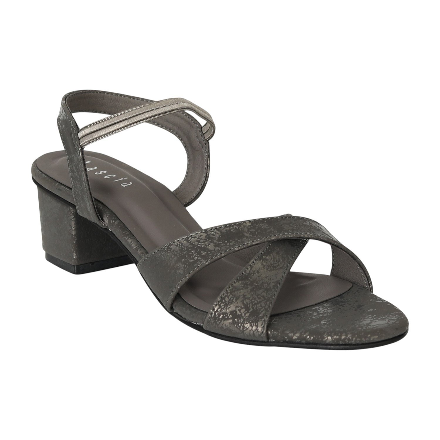 Women Navy Luxe Block Sandals