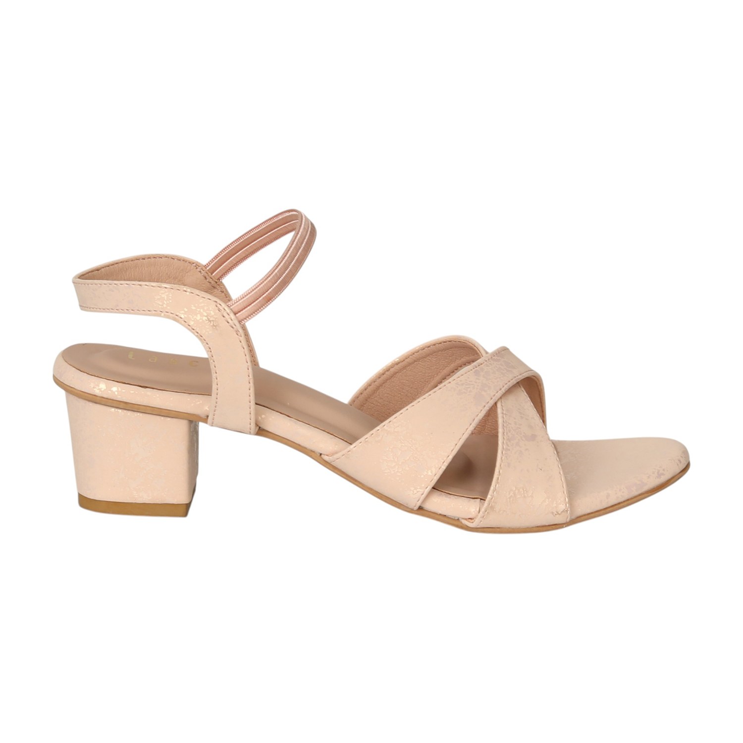 Women Peach Luxe Block Sandals