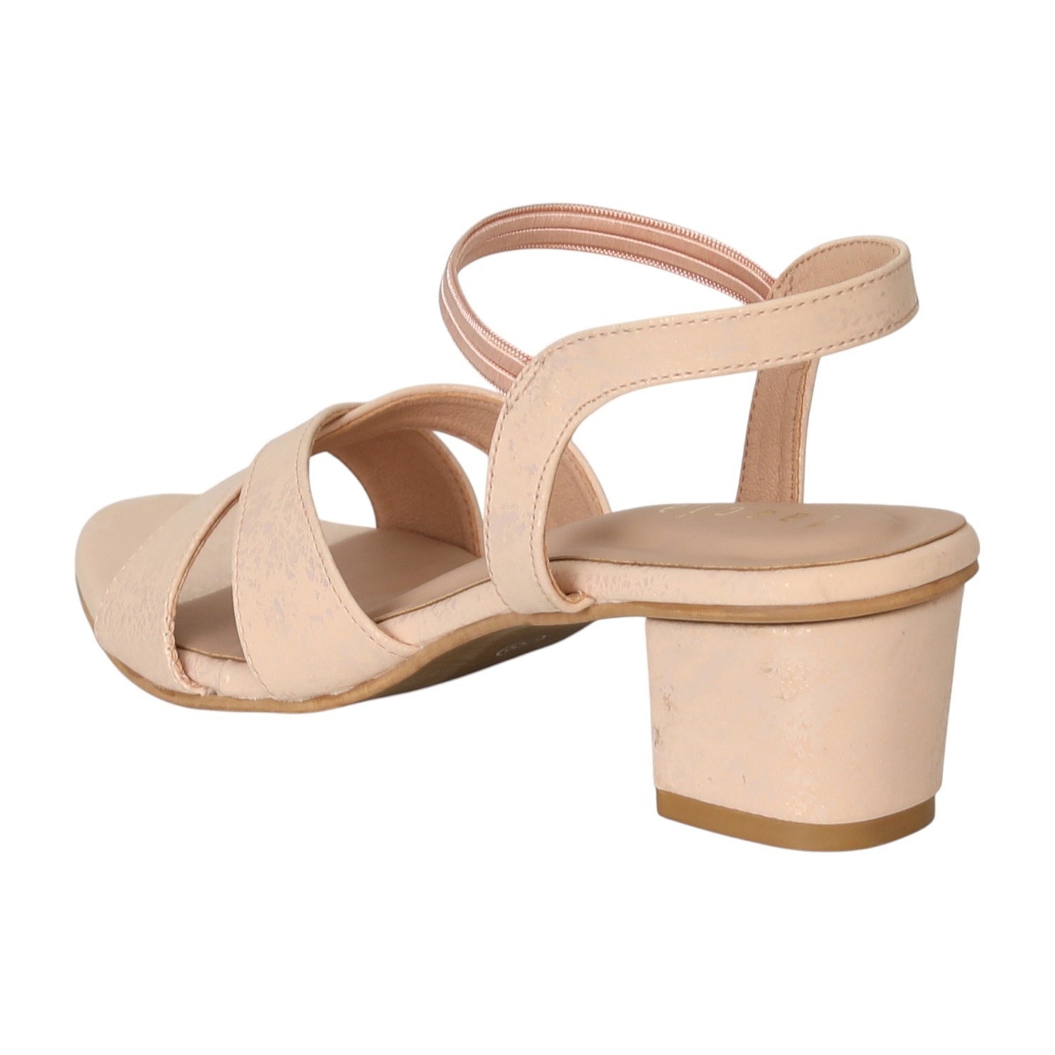 Women Peach Luxe Block Sandals
