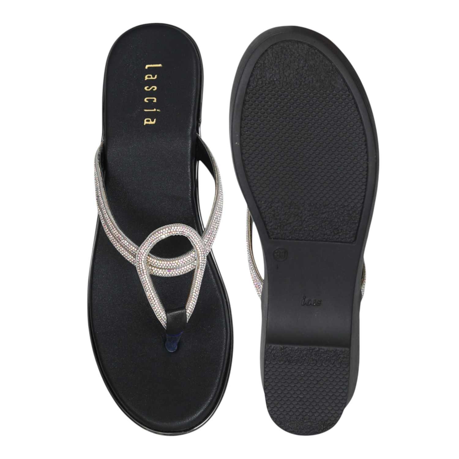 Women Elegant Curve Black Sandals