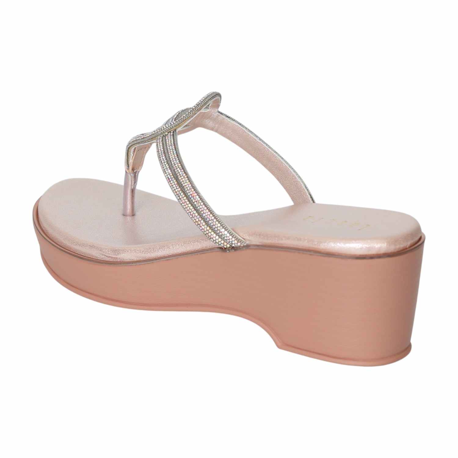 Women Elegant Curve Peach Sandals