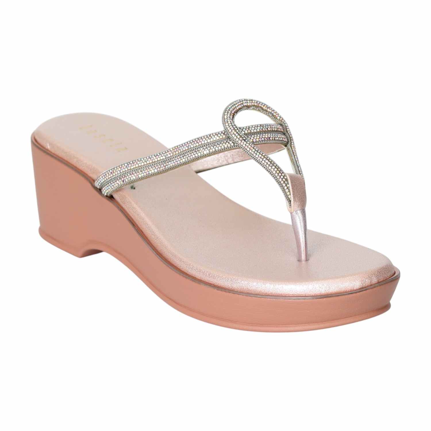 Women Elegant Curve Peach Sandals