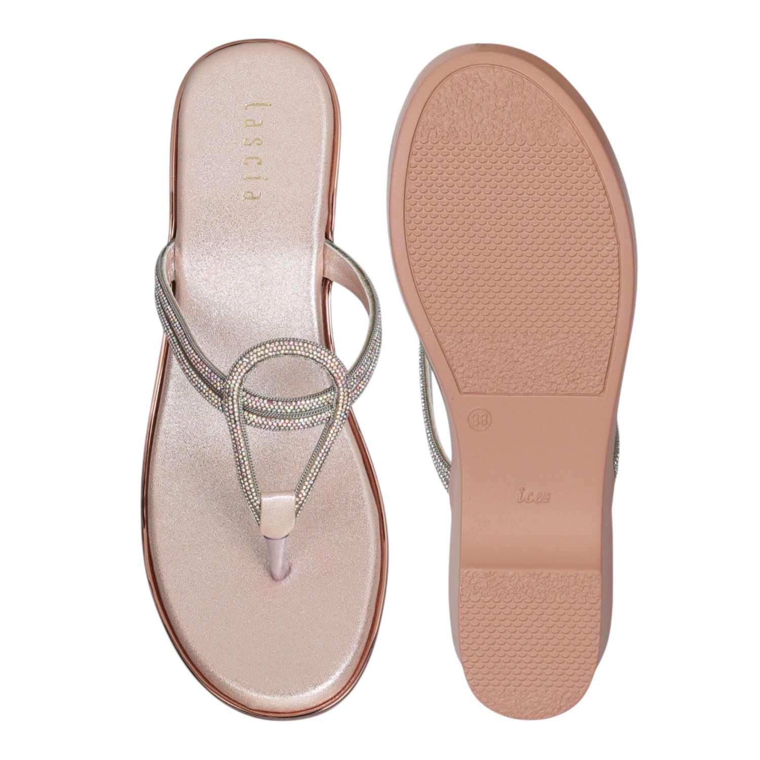 Women Elegant Curve Peach Sandals