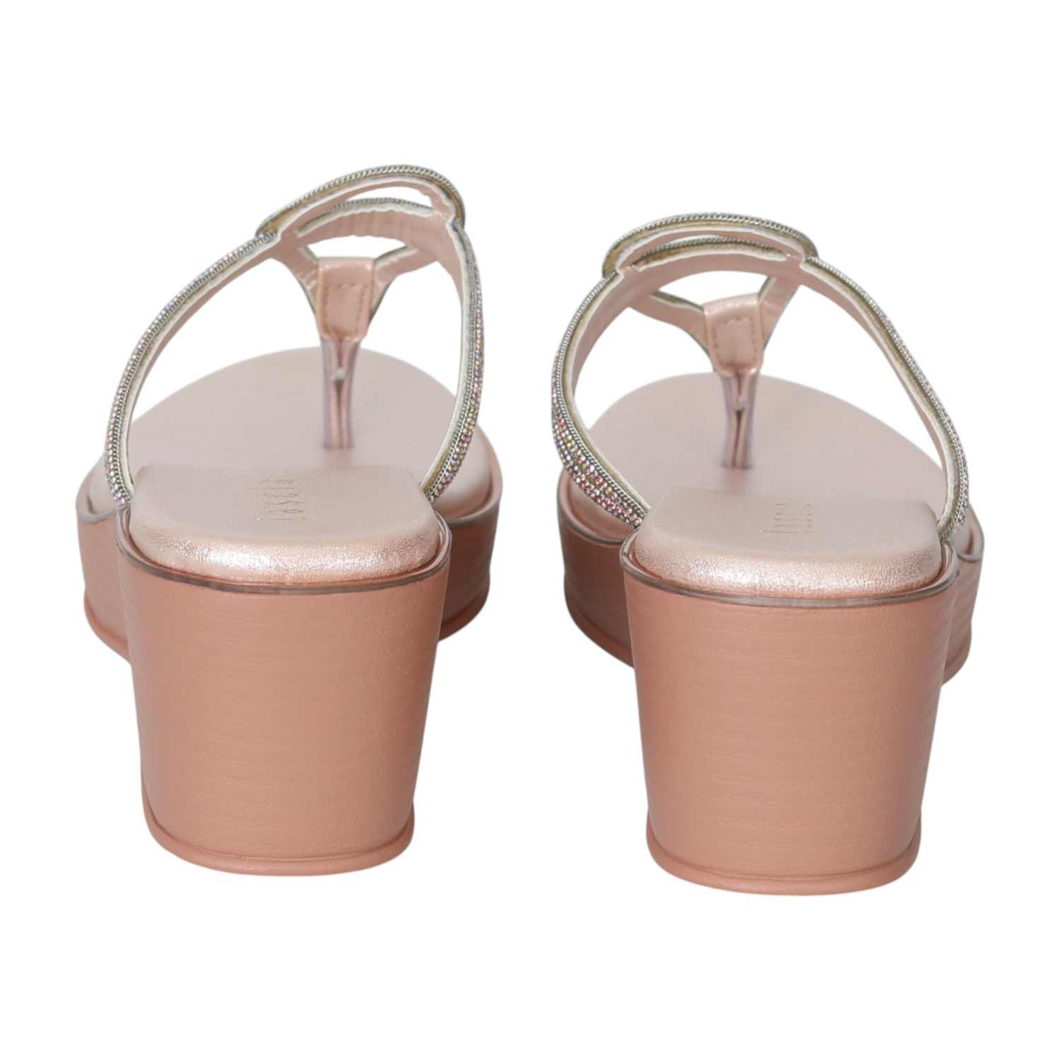 Women Elegant Curve Peach Sandals