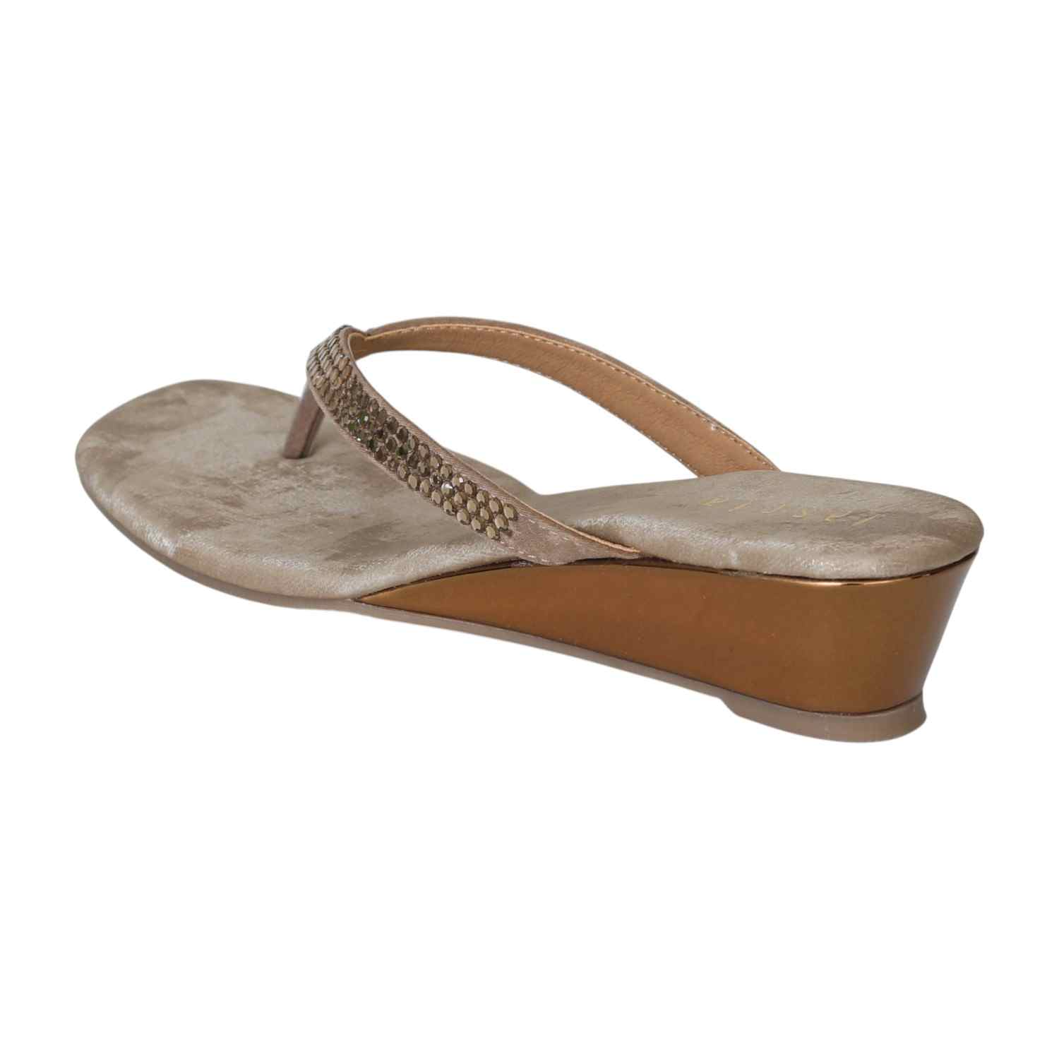 Women Taupe Glimmer Touch Sandals