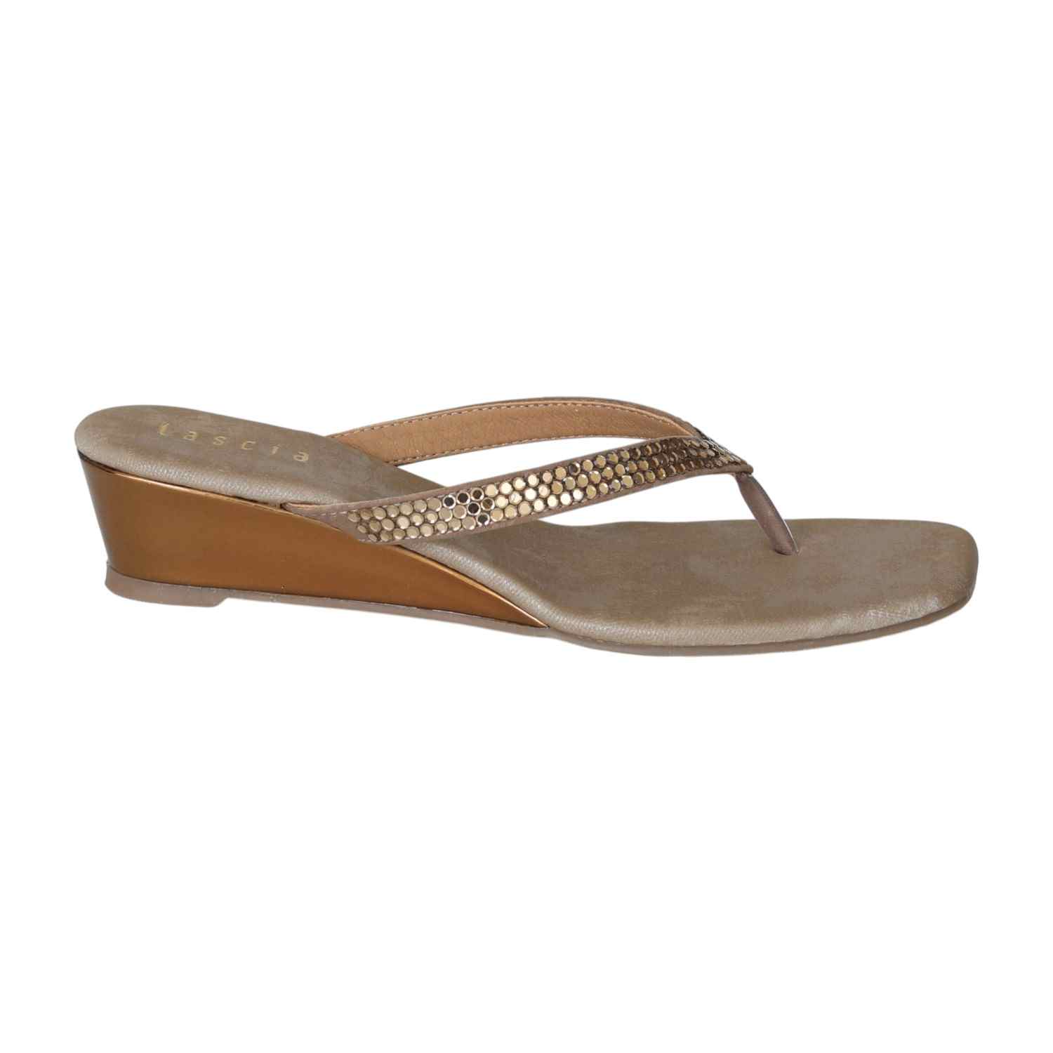 Women Taupe Glimmer Touch Sandals