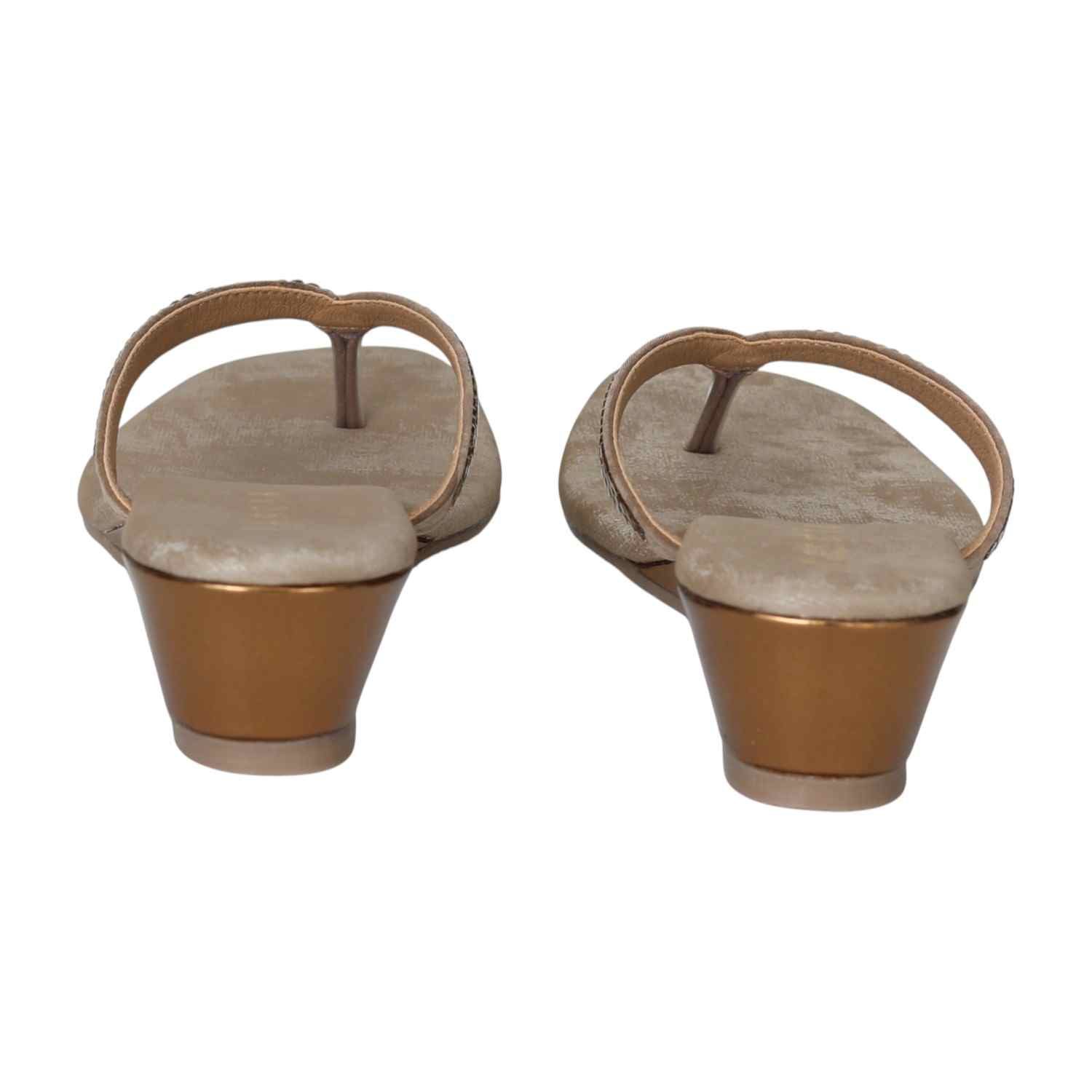 Women Taupe Glimmer Touch Sandals