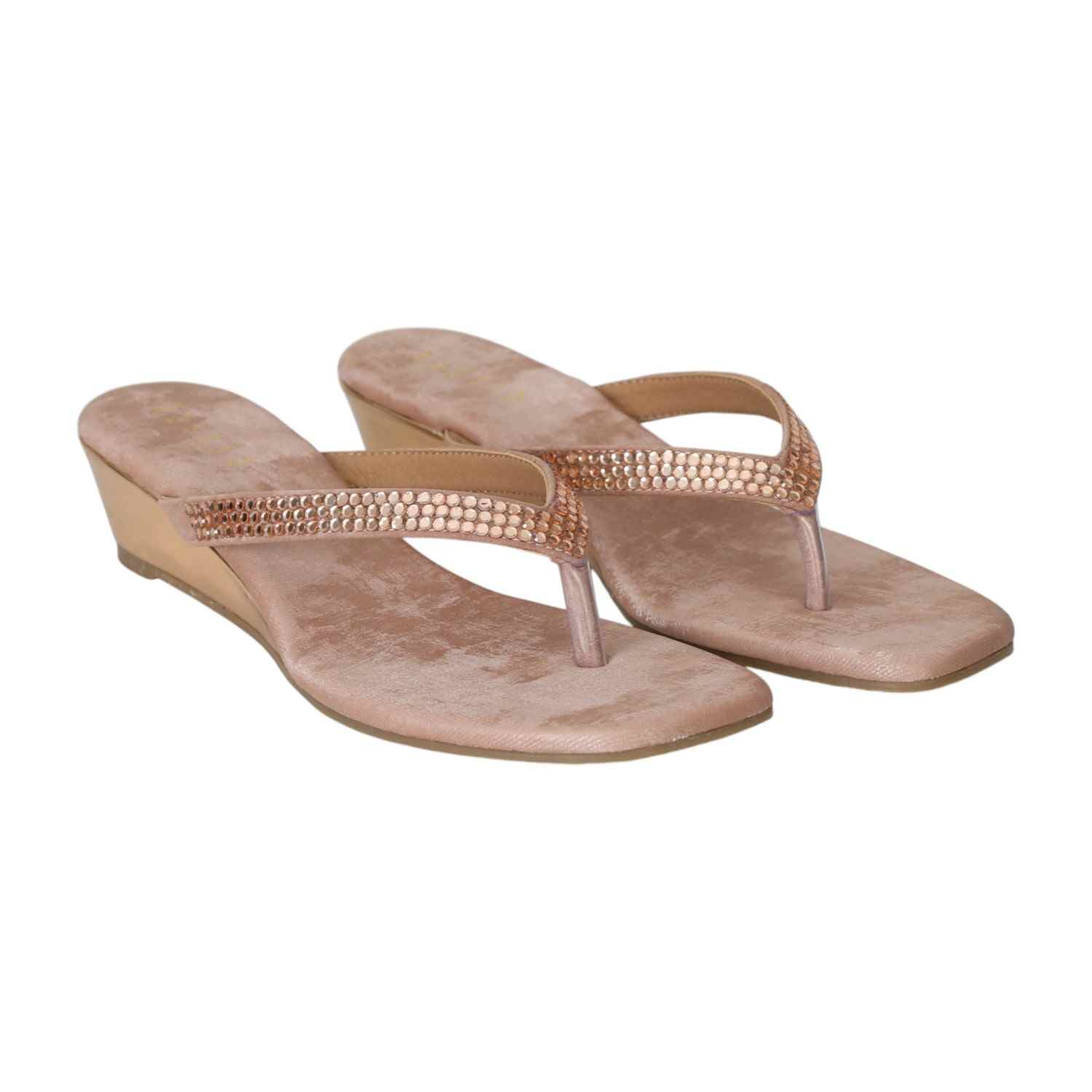Women Peach Glimmer Touch Sandals