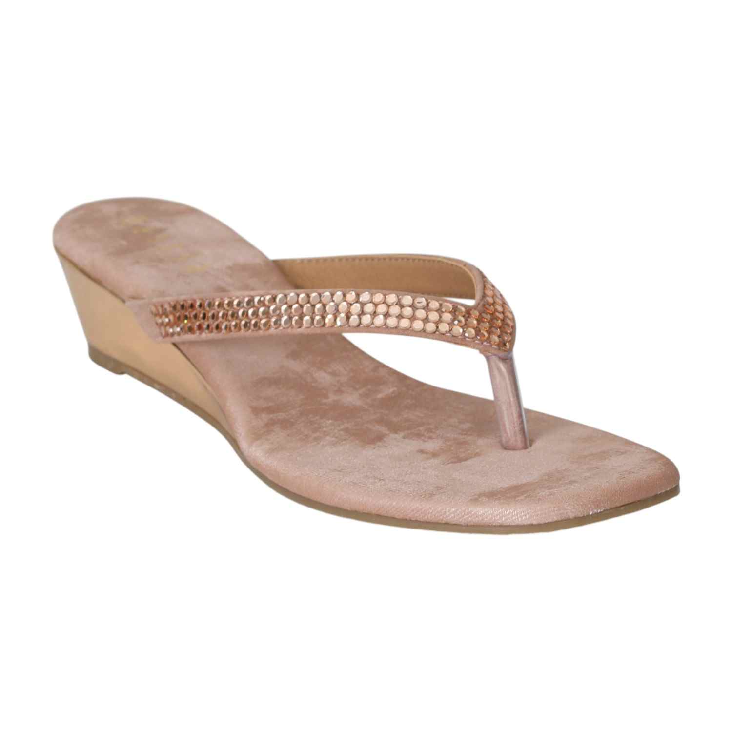 Women Peach Glimmer Touch Sandals