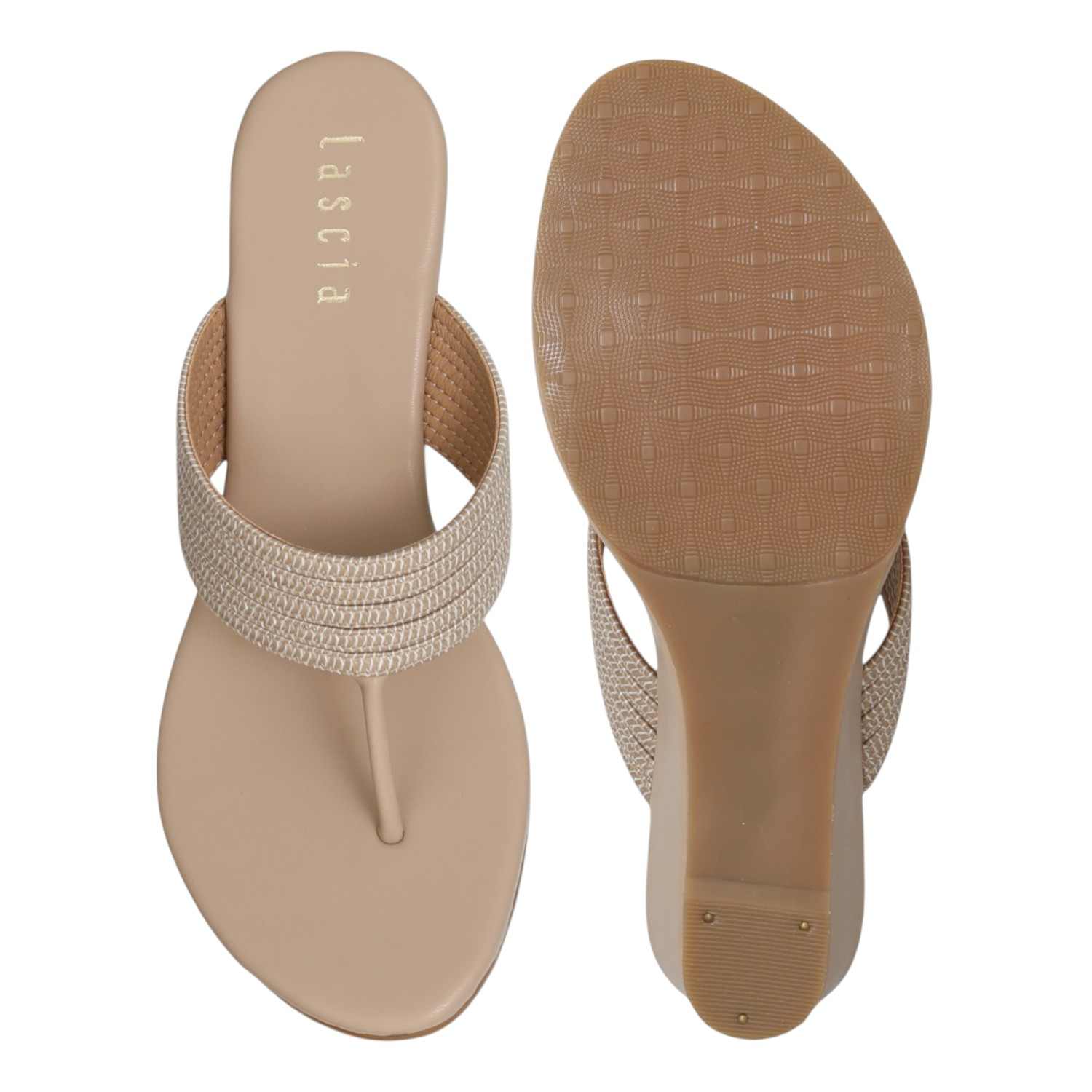 Women Beige Bliss Comfort Heels