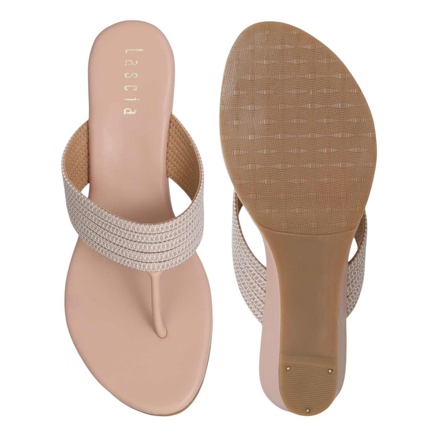 Women Blush Bloom Comfort Heels