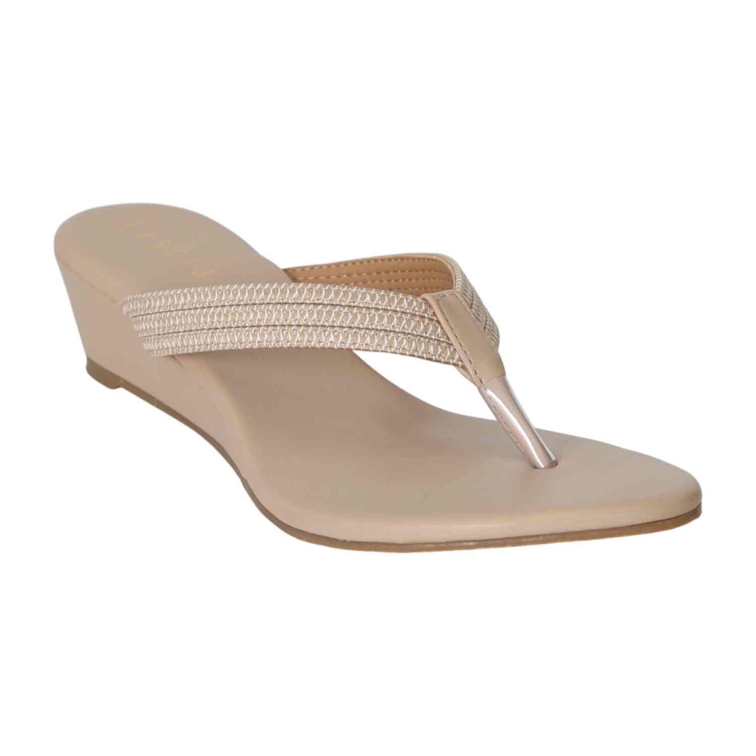 Women Soft Beige Heeled Slip-On