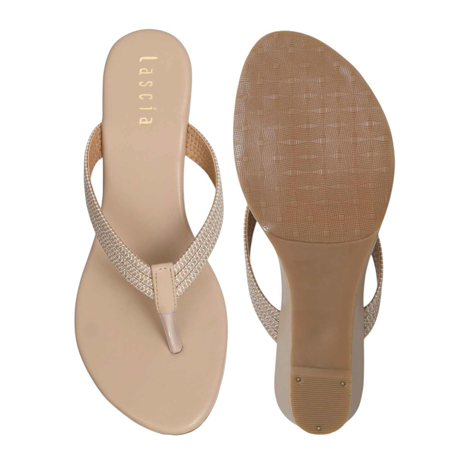 Women Soft Beige Heeled Slip-On