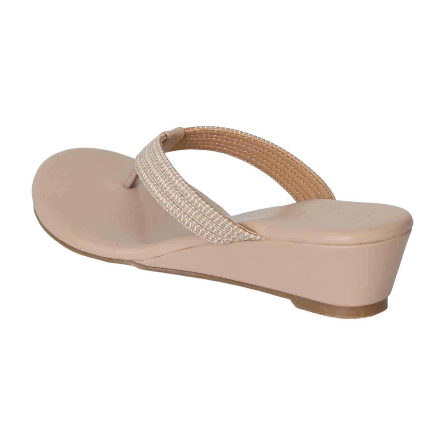 Women Soft Beige Heeled Slip-On