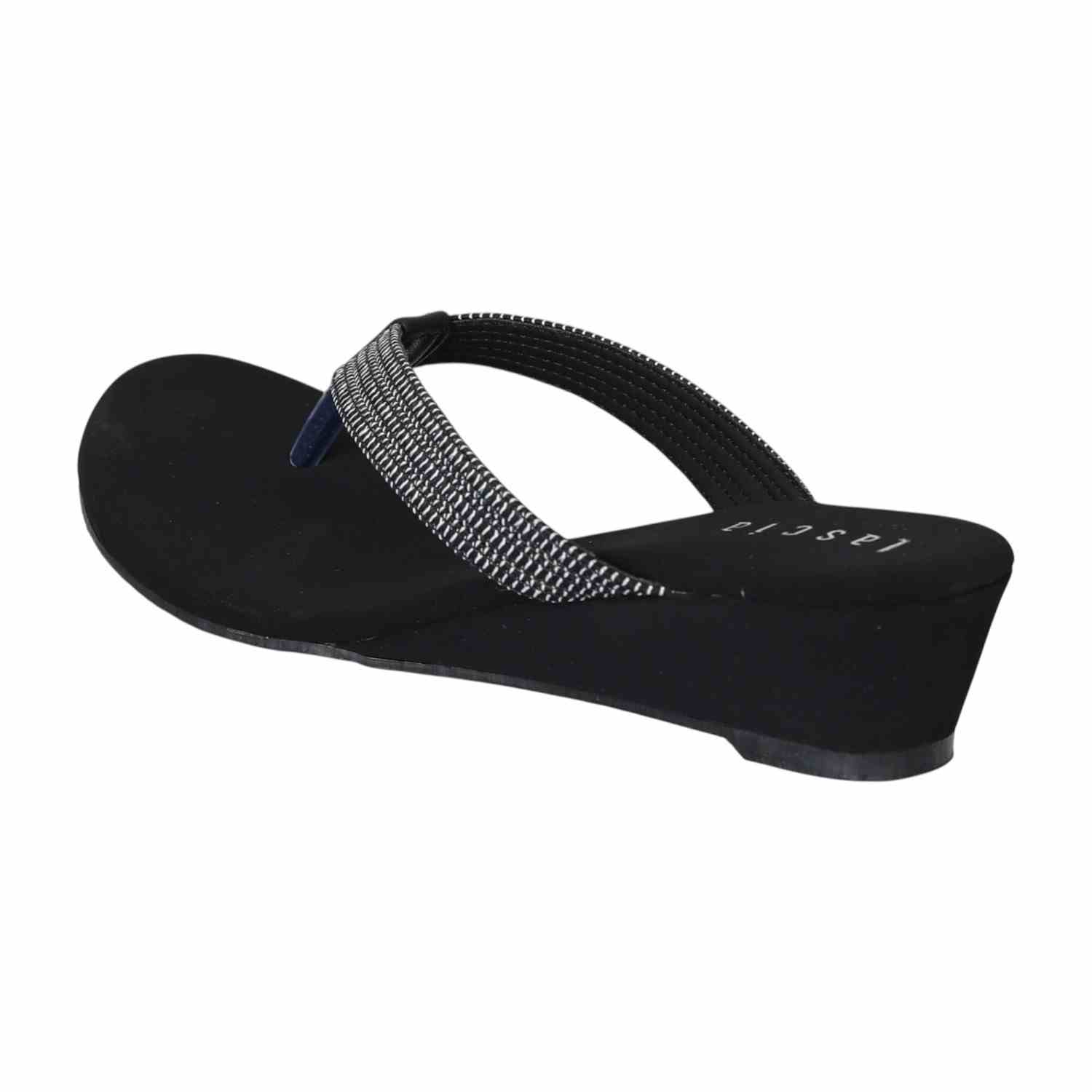 Women Midnight Black Heeled Slip-On