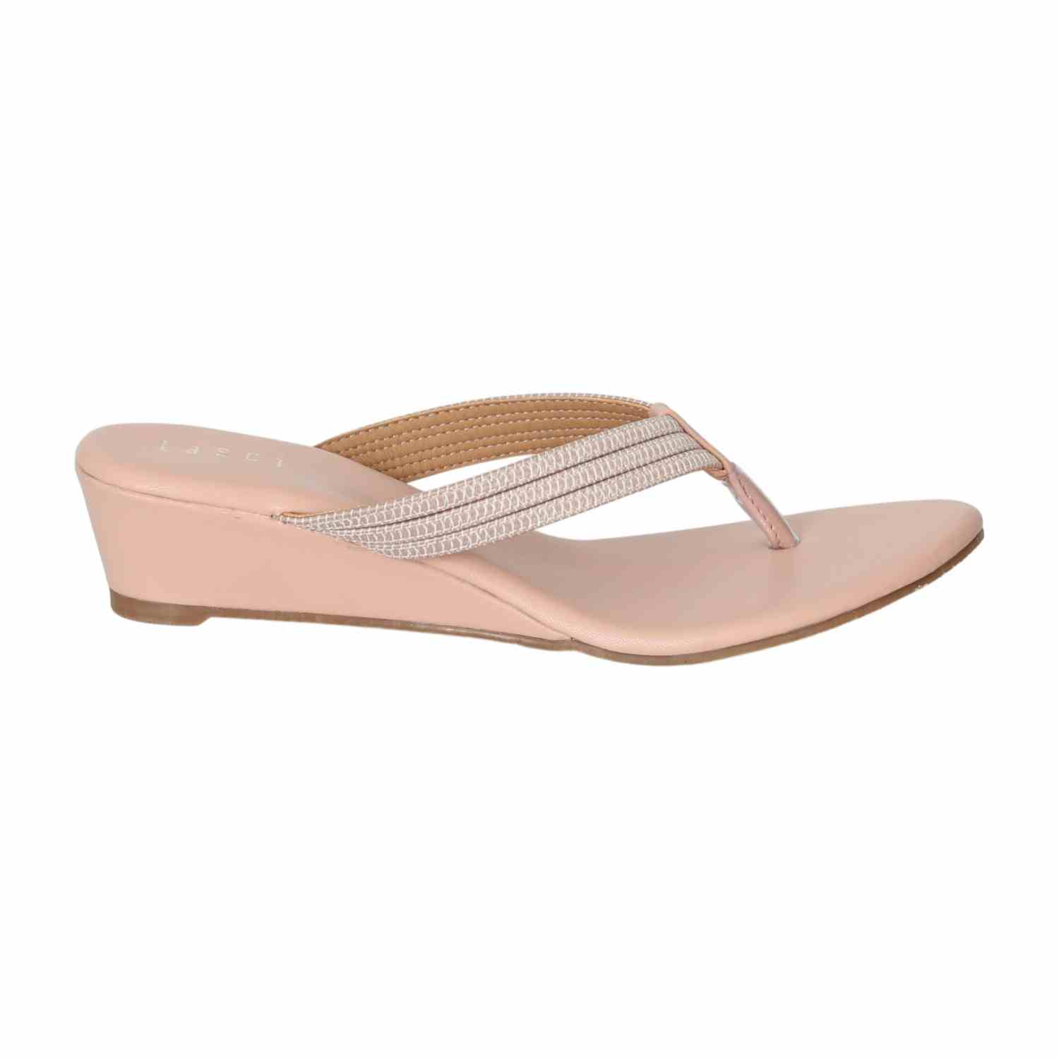 Women Blush Peach Heeled Slip-On