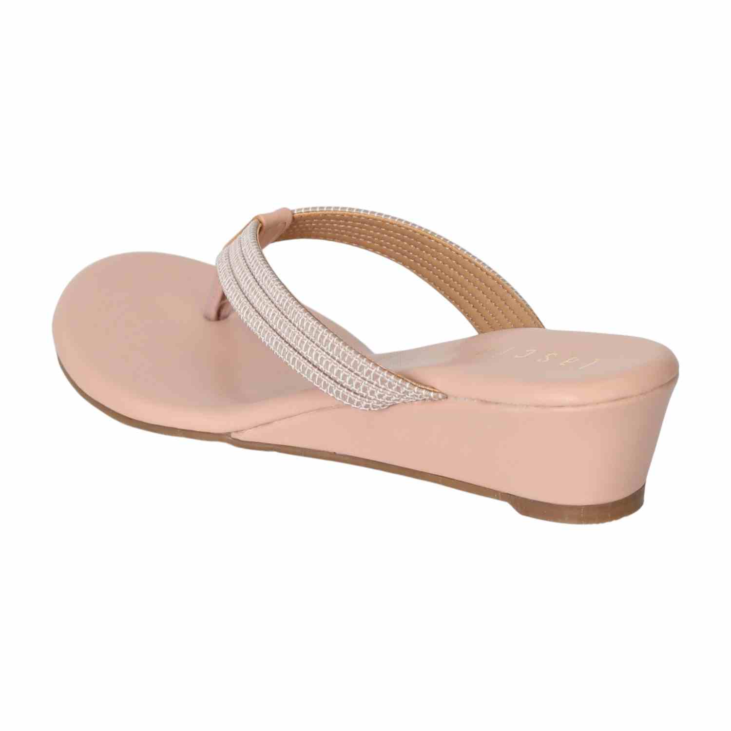 Women Blush Peach Heeled Slip-On