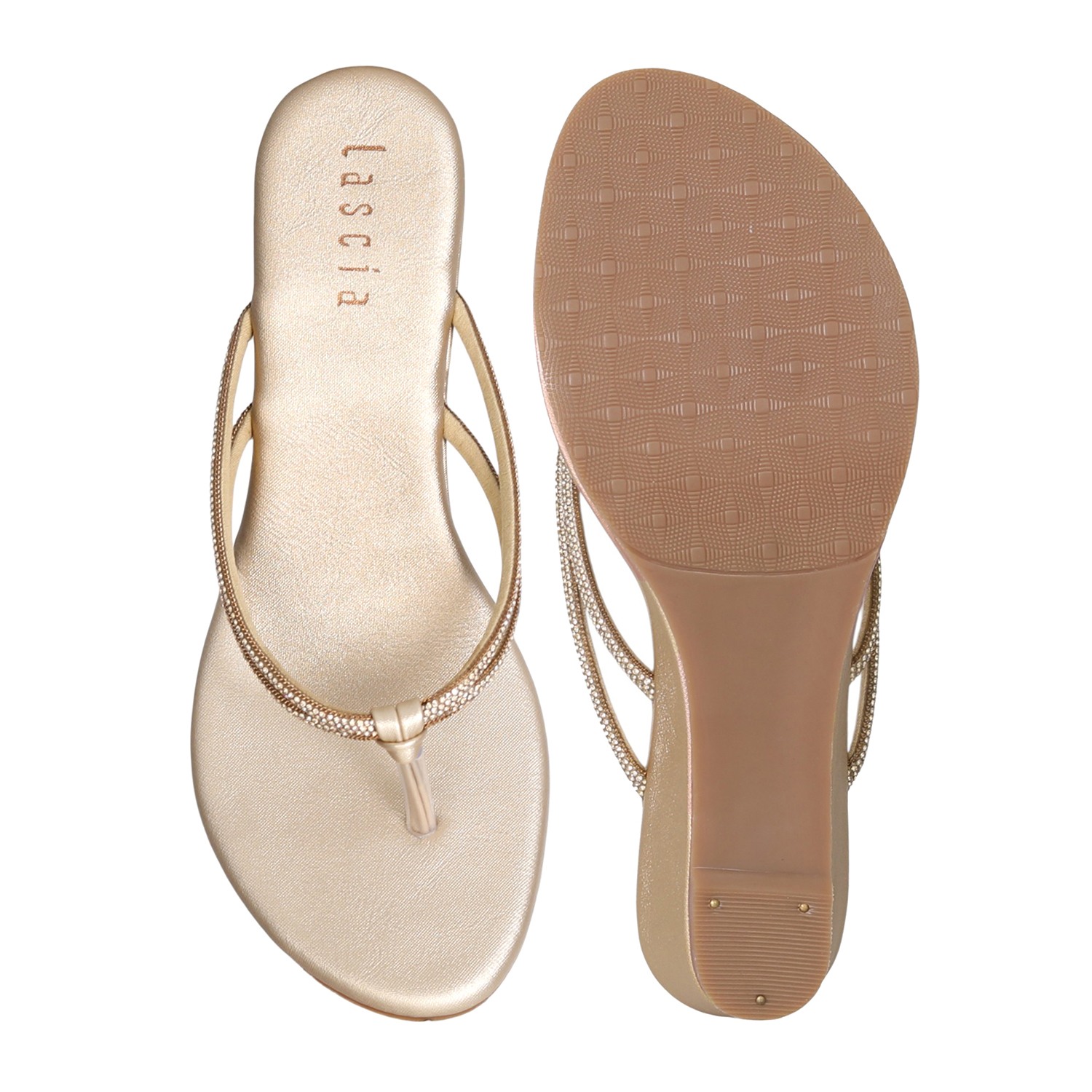 Golden Sparkle Step Wedge for Women