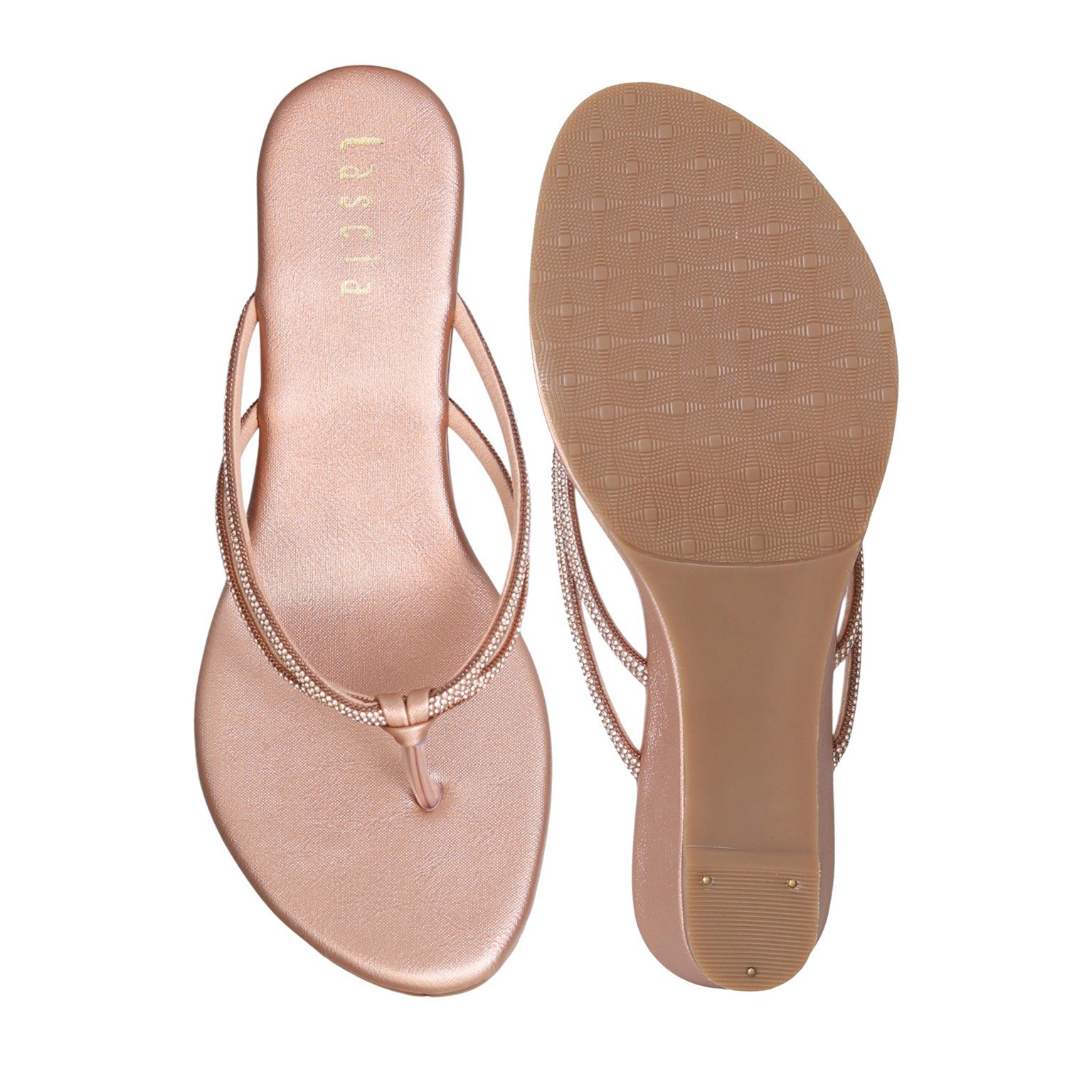 Rose Gold Sparkle Step Wedge for Women