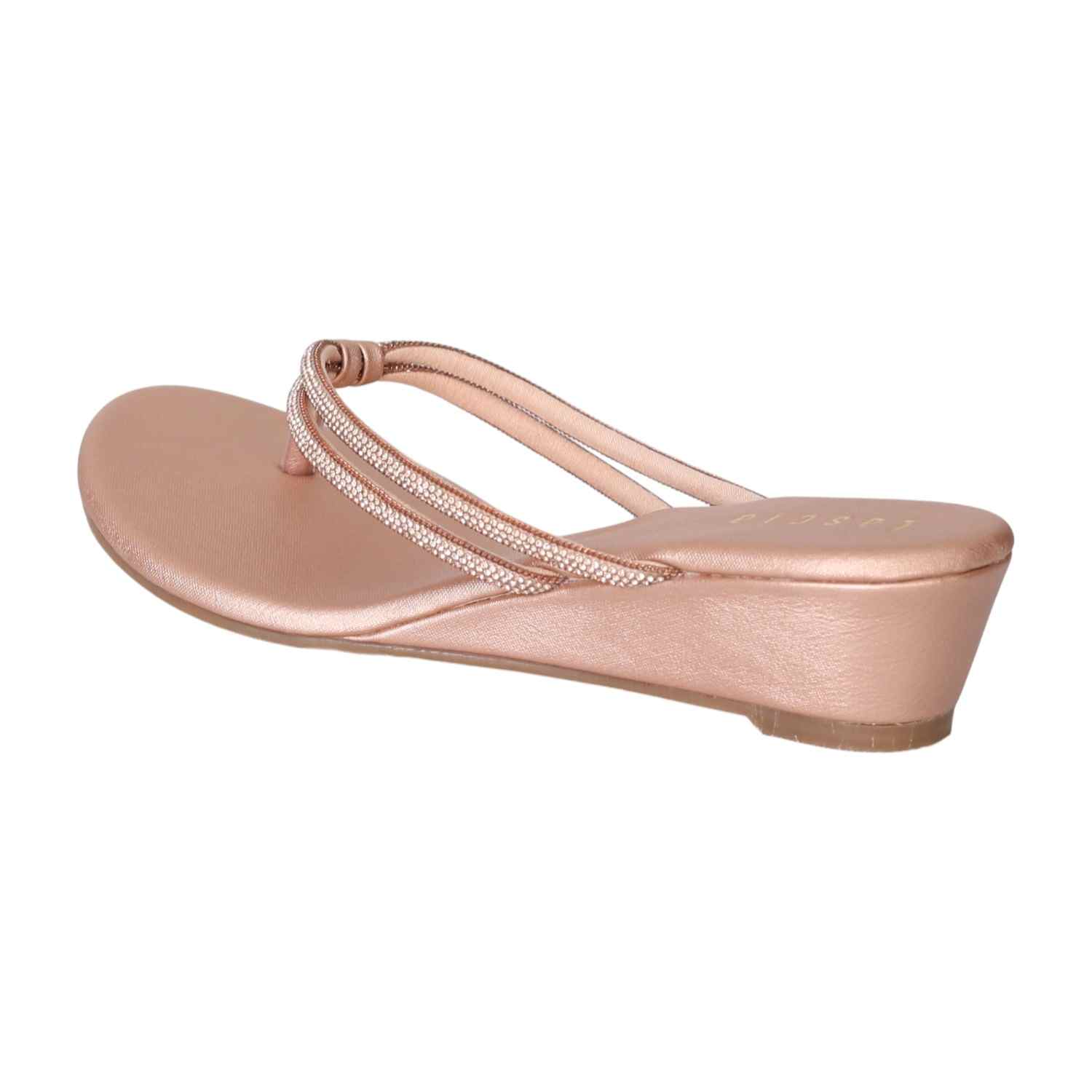Rose Gold Sparkle Step Wedge for Women