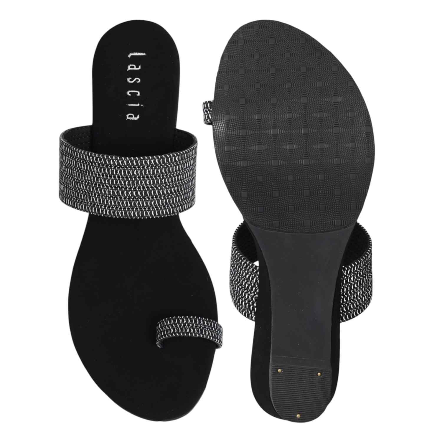 Women's Noir Whisper Toe Ring Flats