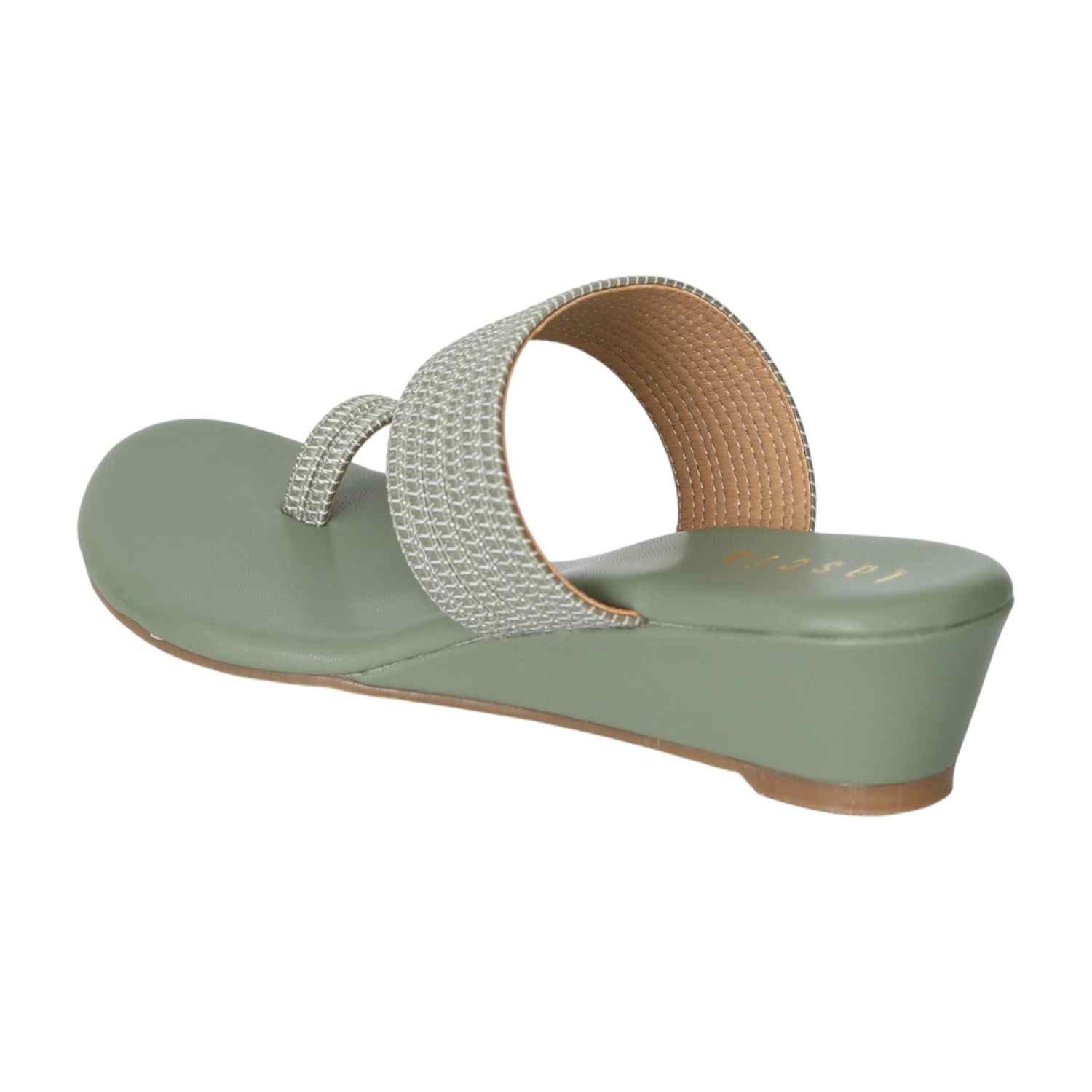 Women's Olive Whisper Toe Ring Flats