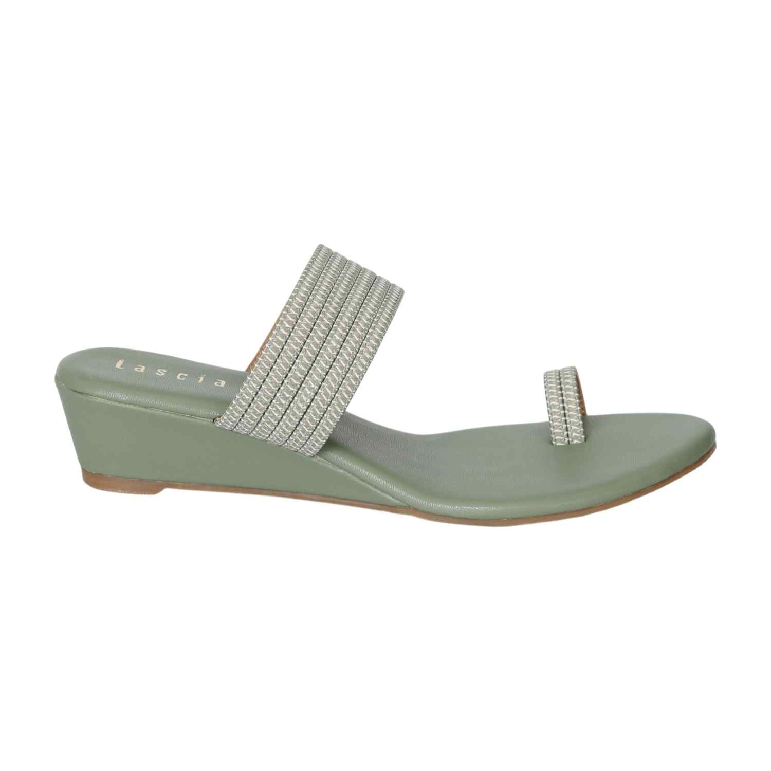 Women's Olive Whisper Toe Ring Flats
