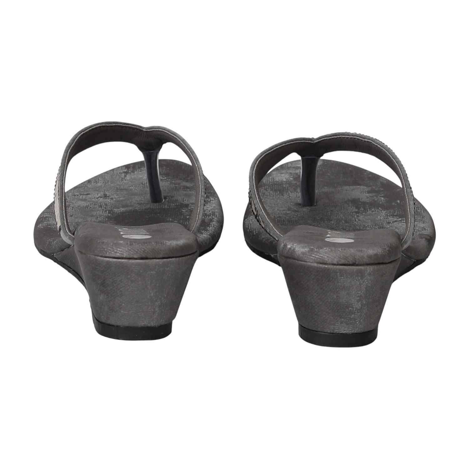 Women Grey LuxeGlow Wedge Heels
