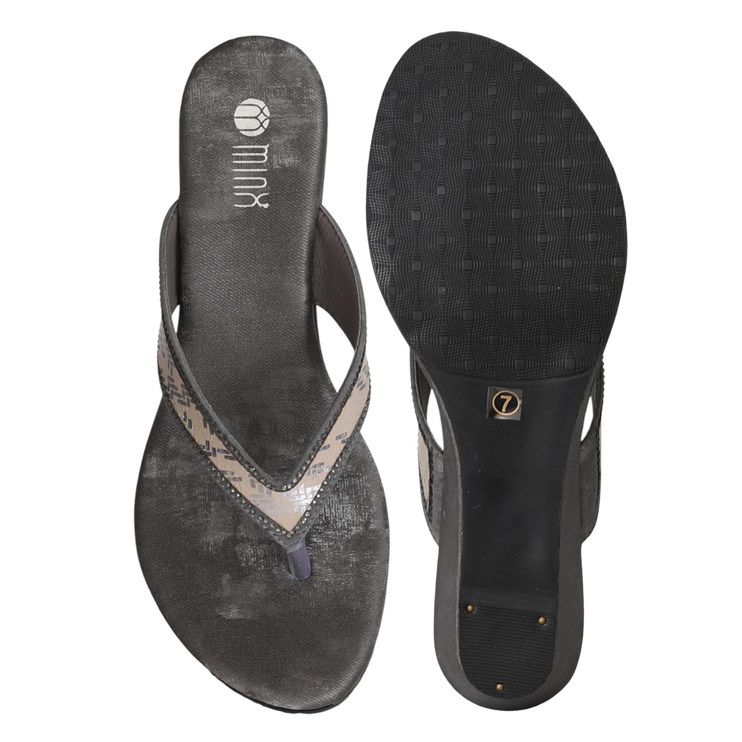 Women Grey LuxeGlow Wedge Heels