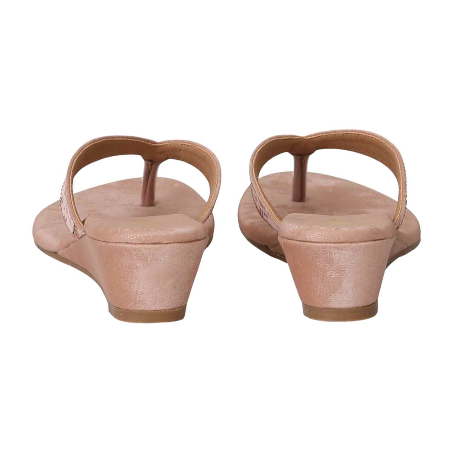Women Peach LuxeGlow Wedge Heels