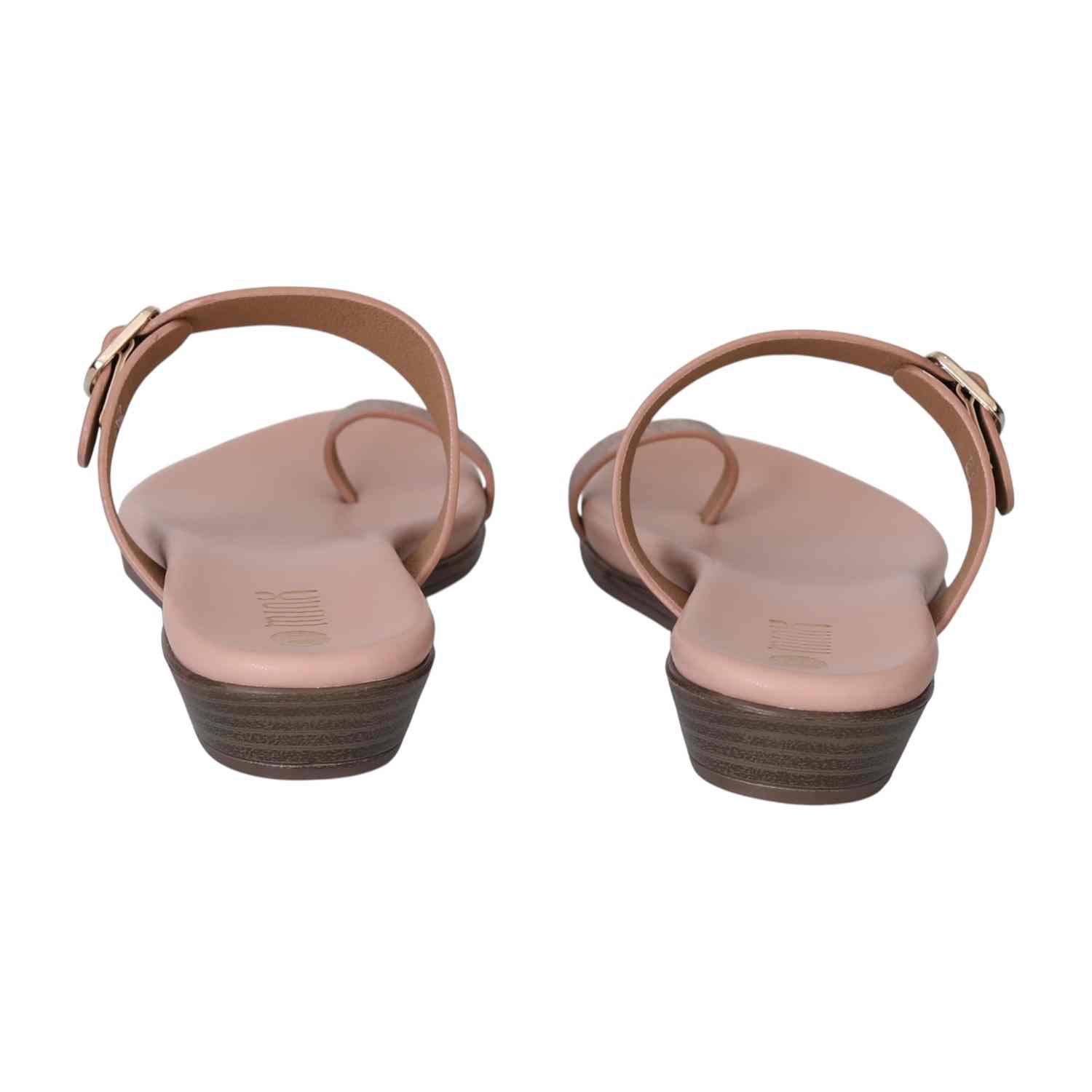 Peach Chic Buckle Slides for Women
